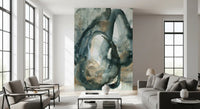 Ethereal Earth Fluid Abstract Watercolor Wall Mural