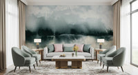 Serene Waterside Mist Abstract Mural Wall Mural