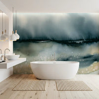 Soft Clouds Over Meadow Wall Mural