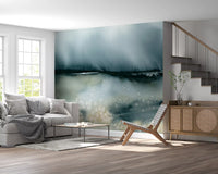 Soft Clouds Over Meadow Wall Mural