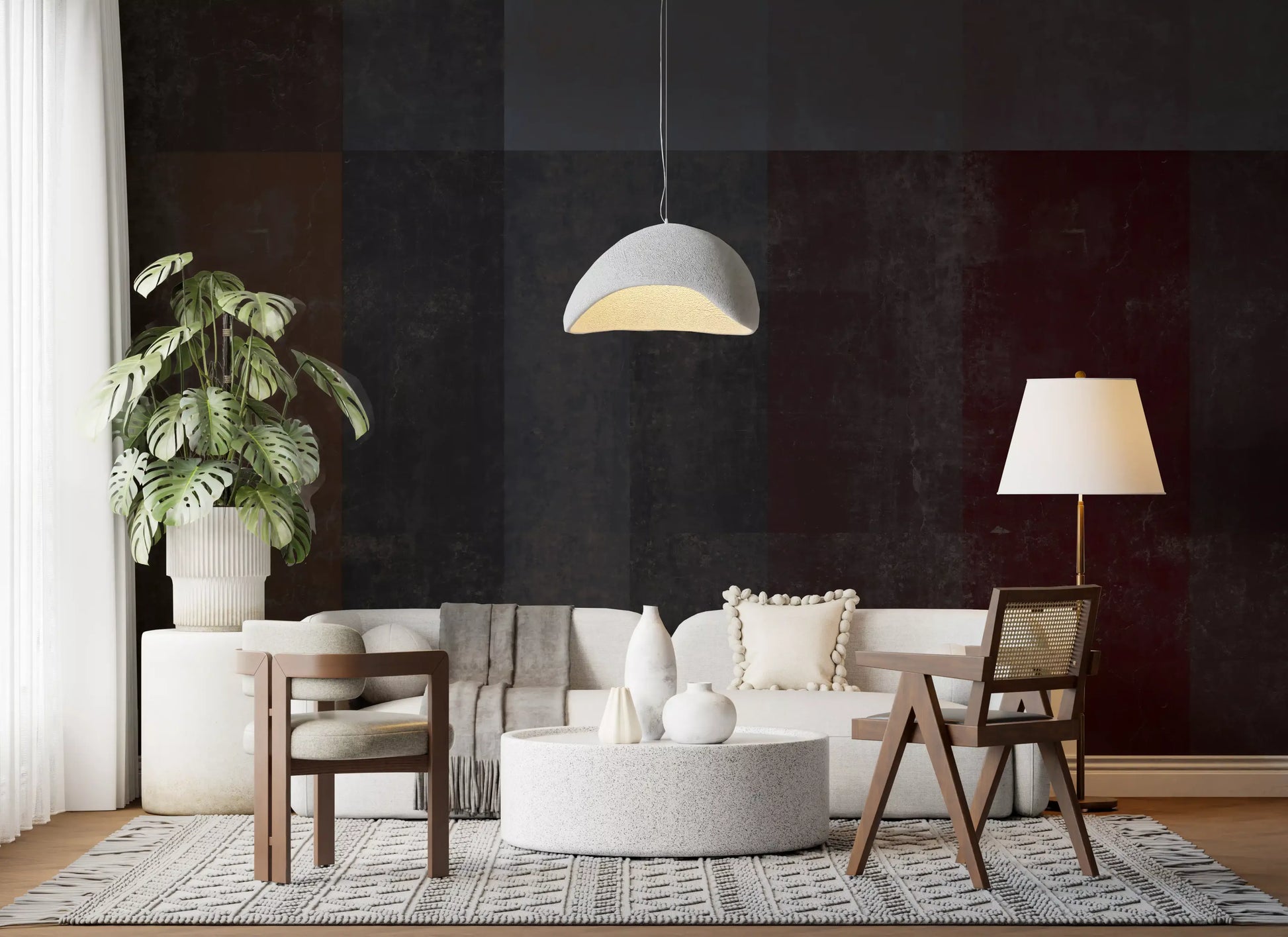 Moody Geometric Block Industrial Wallpaper Wall Mural
