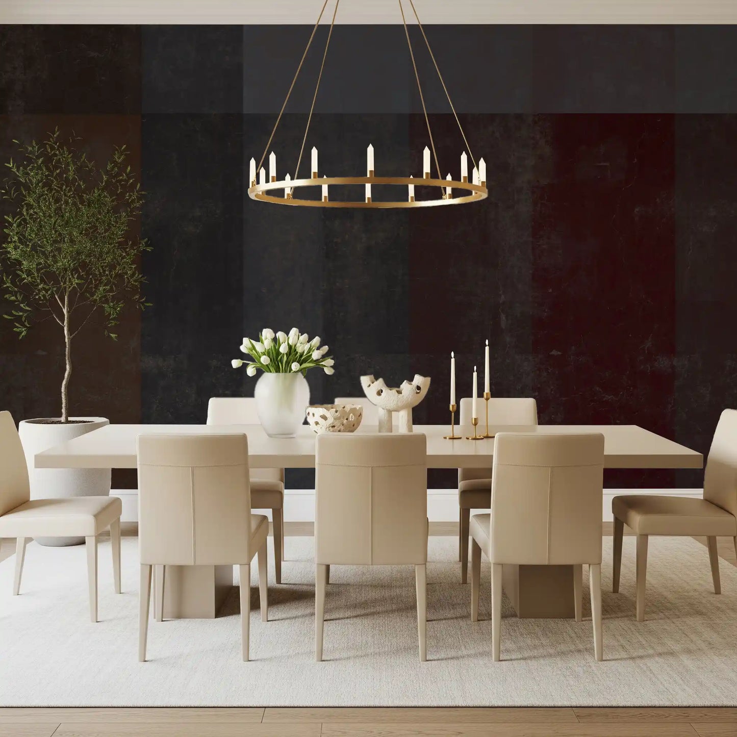 Moody Geometric Block Industrial Wallpaper Wall Mural