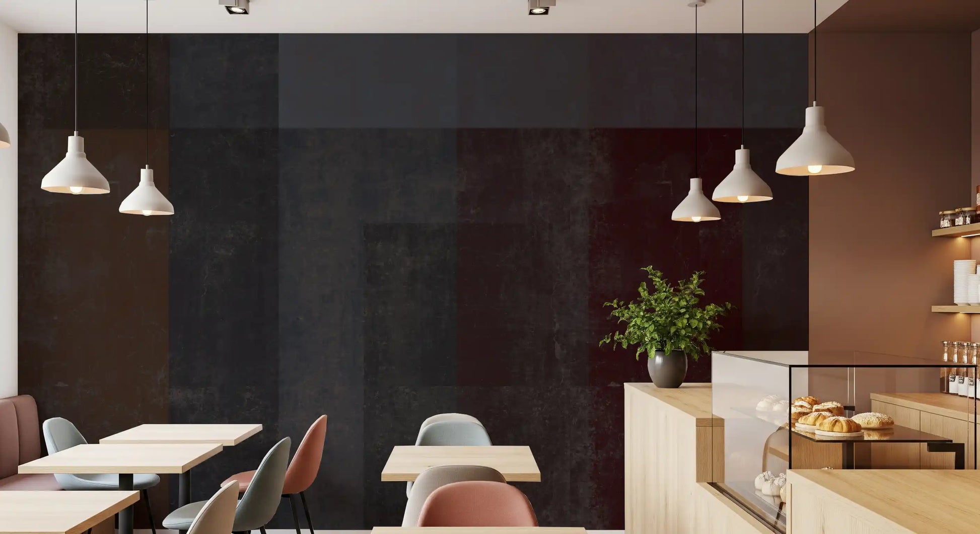 Moody Geometric Block Industrial Wallpaper Wall Mural
