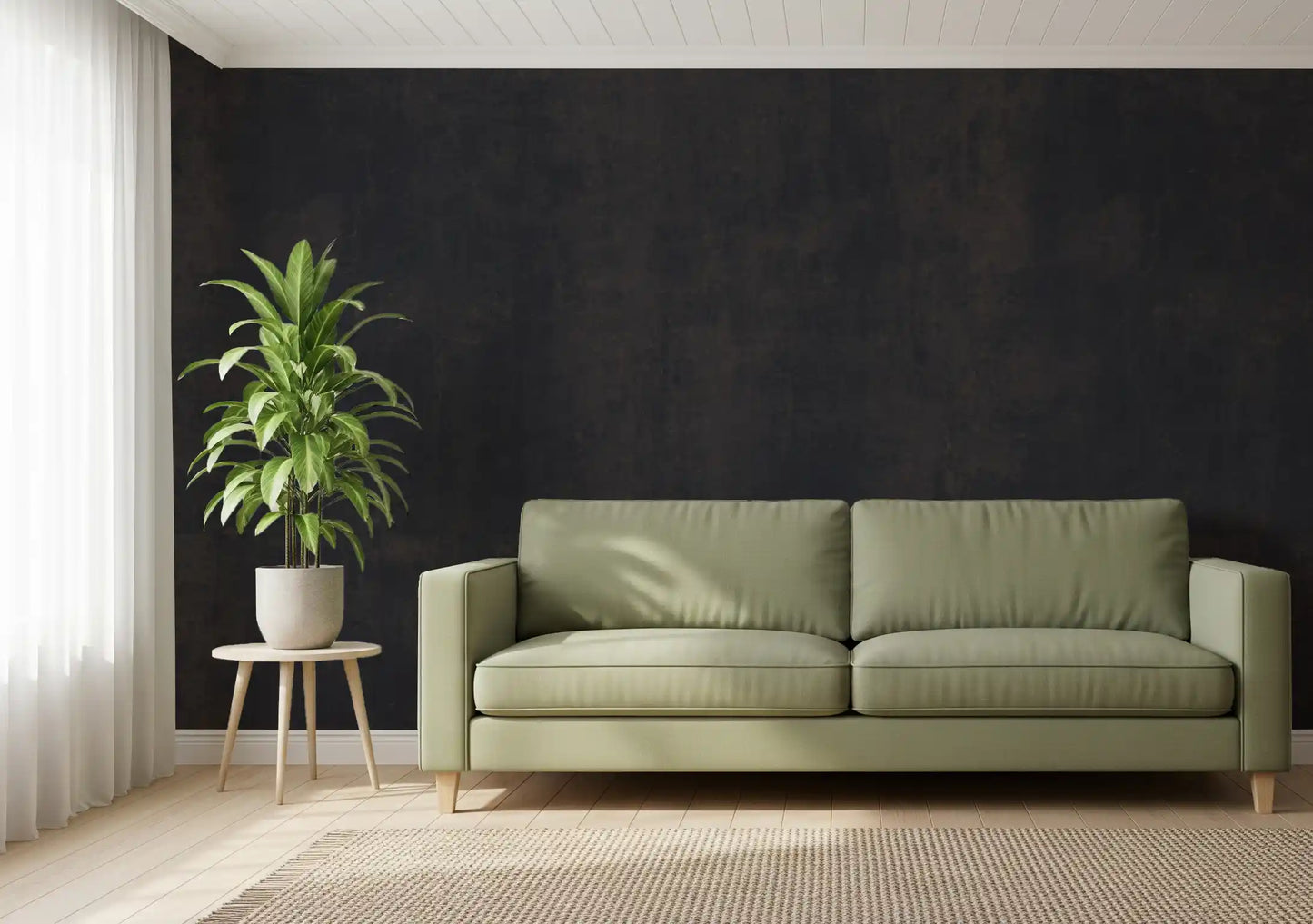 Dark Industrial Concrete Wall Wall Mural