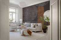 Brutalist Shapes Textured Abstract Wallpaper Wall Mural