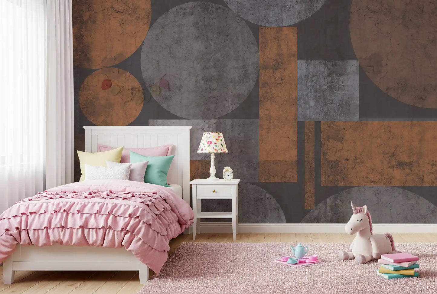 Brutalist Shapes Textured Abstract Wallpaper Wall Mural