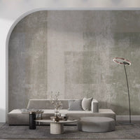 Muted Geometric Concrete Panels Wallpaper Wall Mural