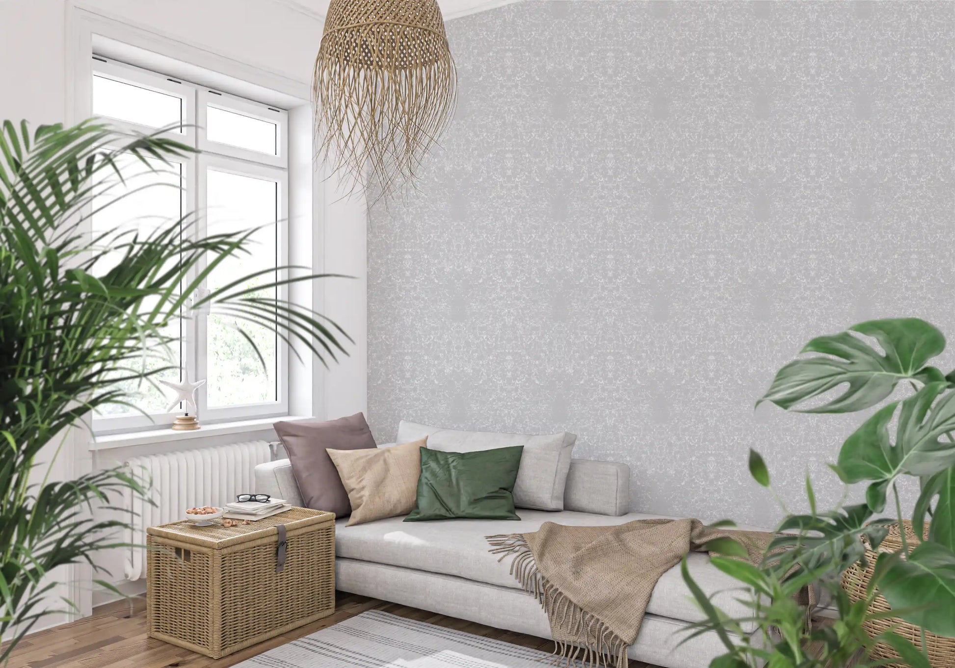 Soft Alabaster Plaster Textured Wall Covering Wallpaper⁠