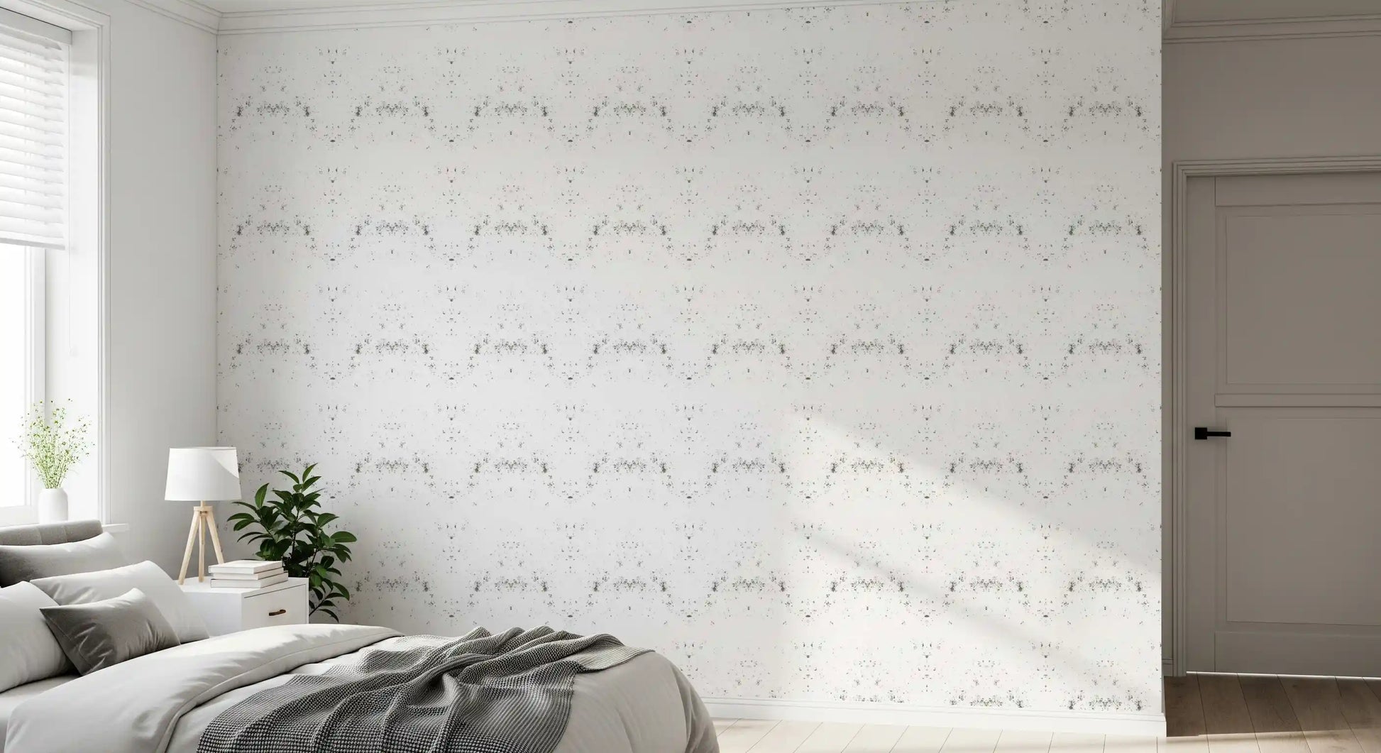 Industrial Distressed White Plaster Wallpaper Wallpaper⁠