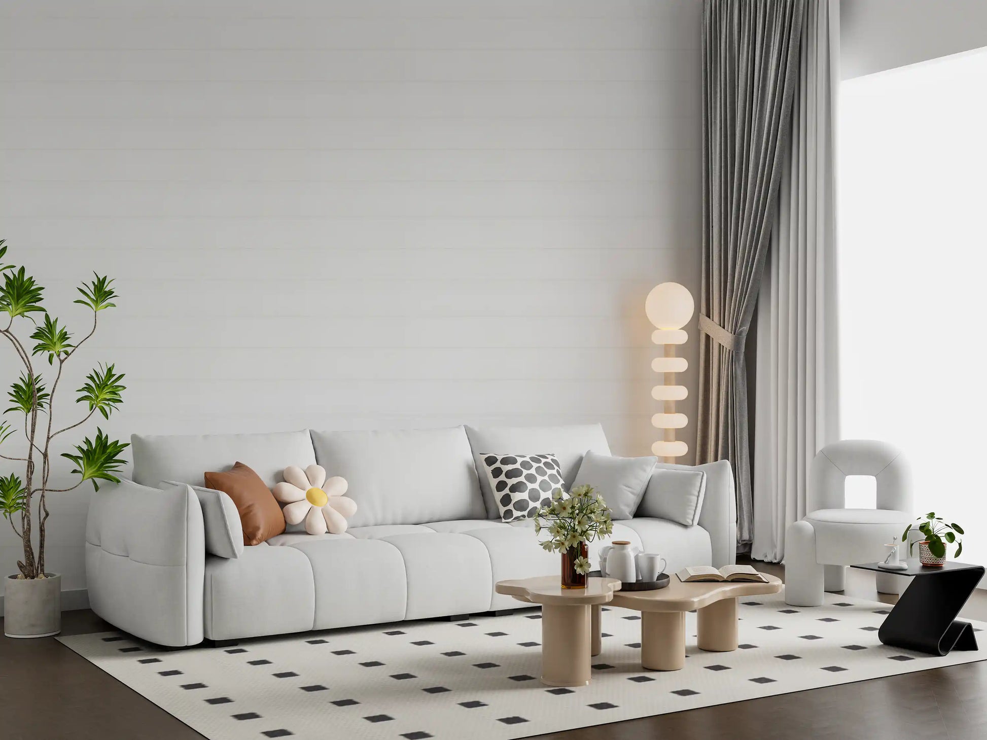 Whisper White Subtle Plaid Wallpaper Wallpaper⁠