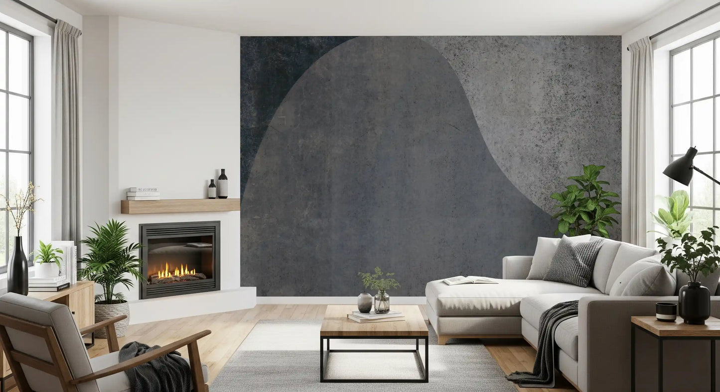 Slate Arches Abstract Industrial Wallpaper Wall Mural