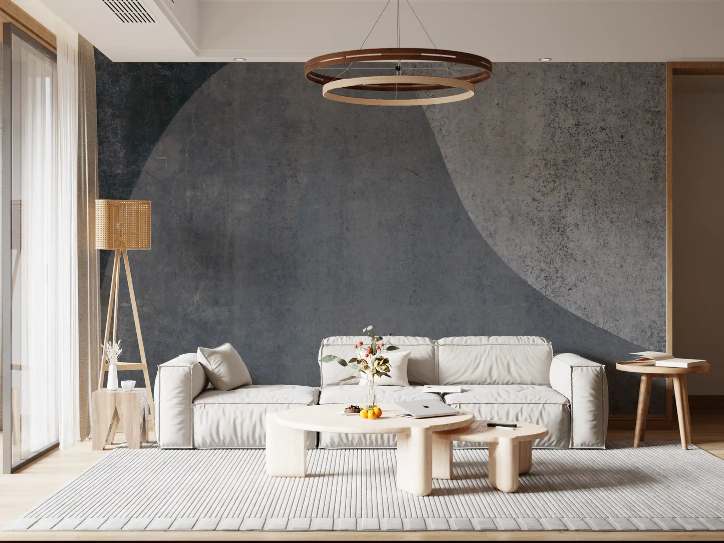 Slate Arches Abstract Industrial Wallpaper Wall Mural