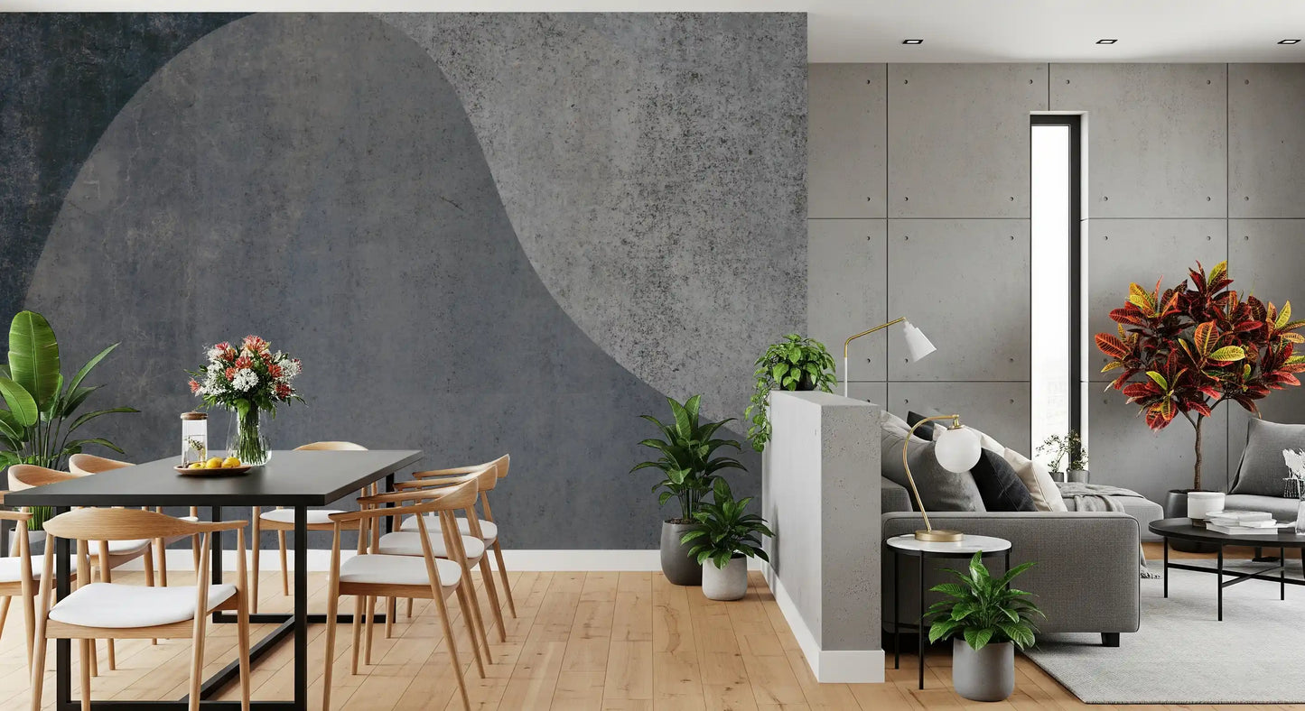 Slate Arches Abstract Industrial Wallpaper Wall Mural