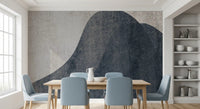 Slate and Stone Textured Abstract Waves Wallpaper Wall Mural