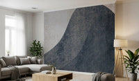 Slate and Stone Textured Abstract Waves Wallpaper Wall Mural