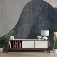 Slate and Stone Textured Abstract Waves Wallpaper Wall Mural