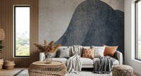 Slate and Stone Textured Abstract Waves Wallpaper Wall Mural