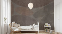 Earthy Abstract Stone Shapes Textured Wallpaper Wall Mural