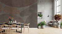 Earthy Abstract Stone Shapes Textured Wallpaper Wall Mural