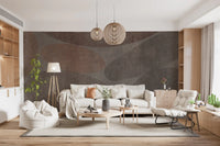 Earthy Abstract Stone Shapes Textured Wallpaper Wall Mural