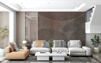 Earthy Abstract Stone Shapes Textured Wallpaper Wall Mural