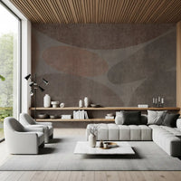 Earthy Abstract Stone Shapes Textured Wallpaper Wall Mural