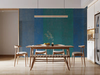 Retro Teal and Blue Textured Color Block Wall Mural
