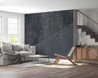 Charcoal and Steel Blue Diagonal Wall Mural Wall Mural