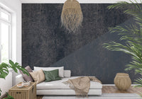 Charcoal and Steel Blue Diagonal Wall Mural Wall Mural