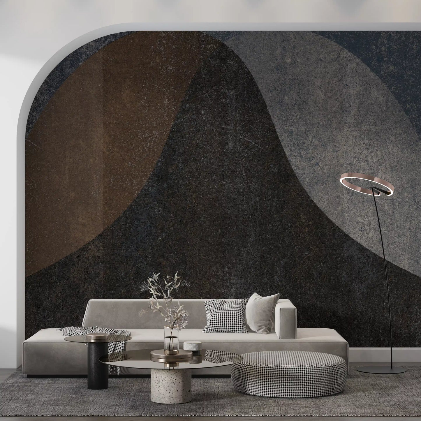 Earthy Textured Arches Abstract Wall Mural Wall Mural