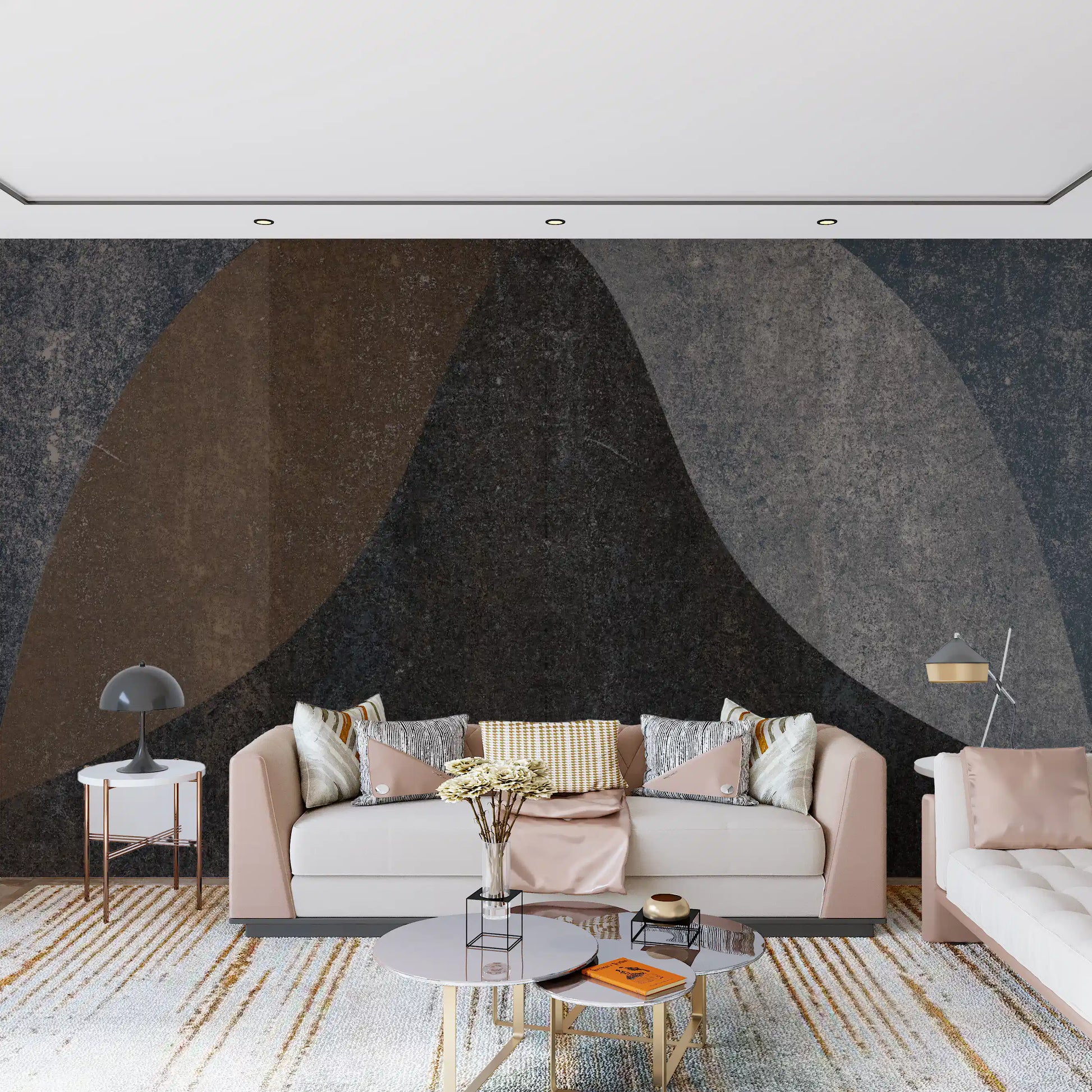 Earthy Textured Arches Abstract Wall Mural Wall Mural