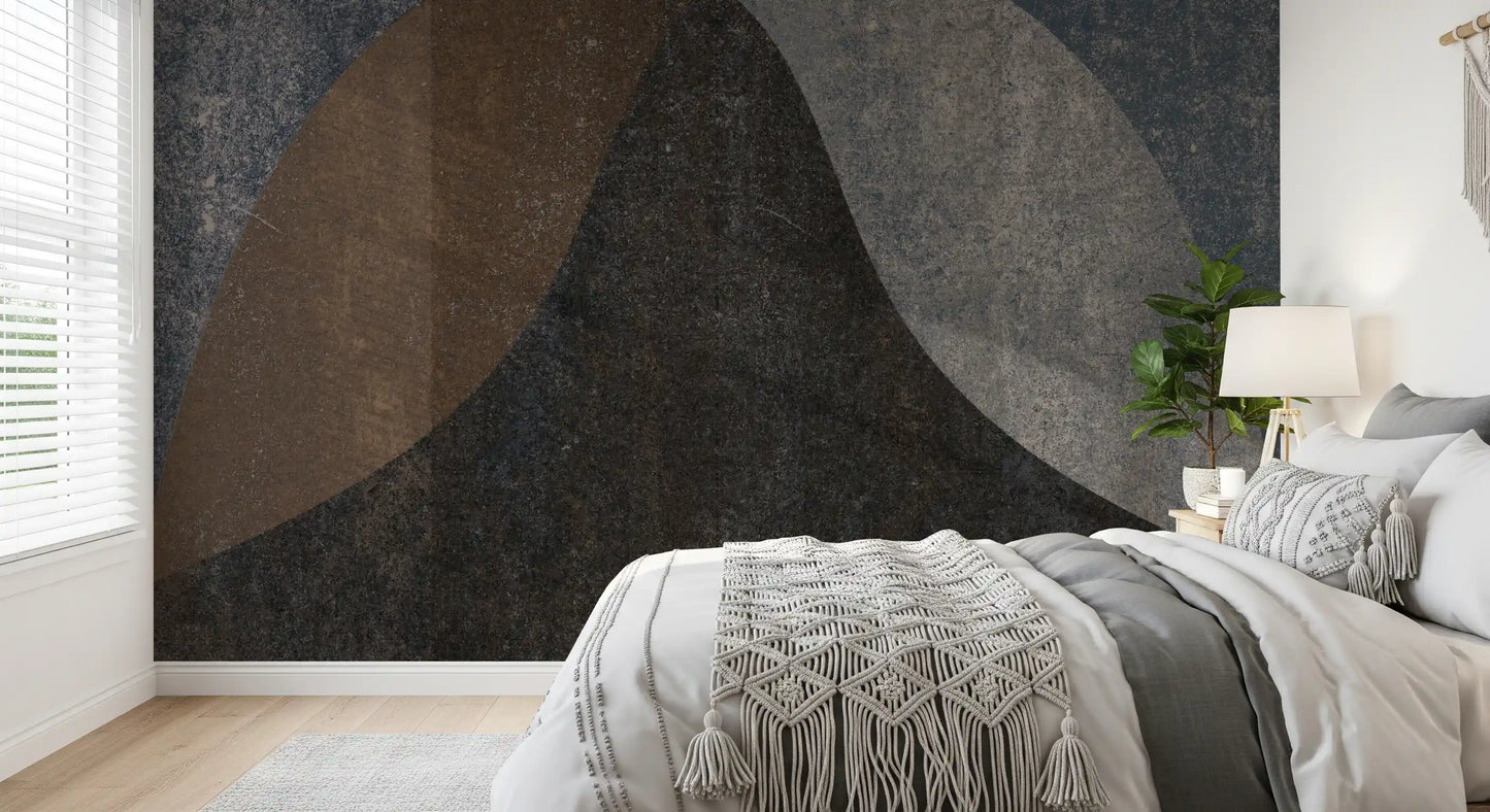 Earthy Textured Arches Abstract Wall Mural Wall Mural