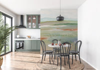 Earthy Meadow Abstract Landscape Wallpaper Wall Mural