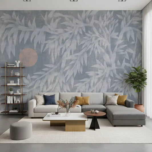 Serene Bamboo and Rising Sun Wall Mural