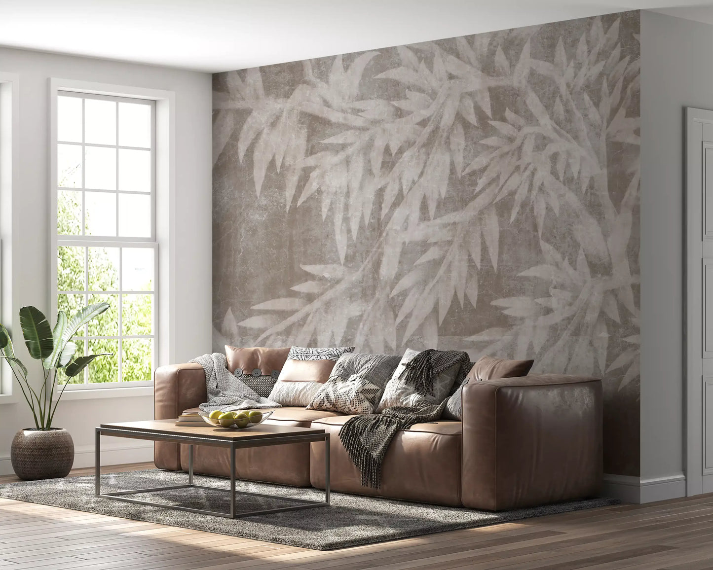 Serene Mist Bamboo Plaster Wall Mural