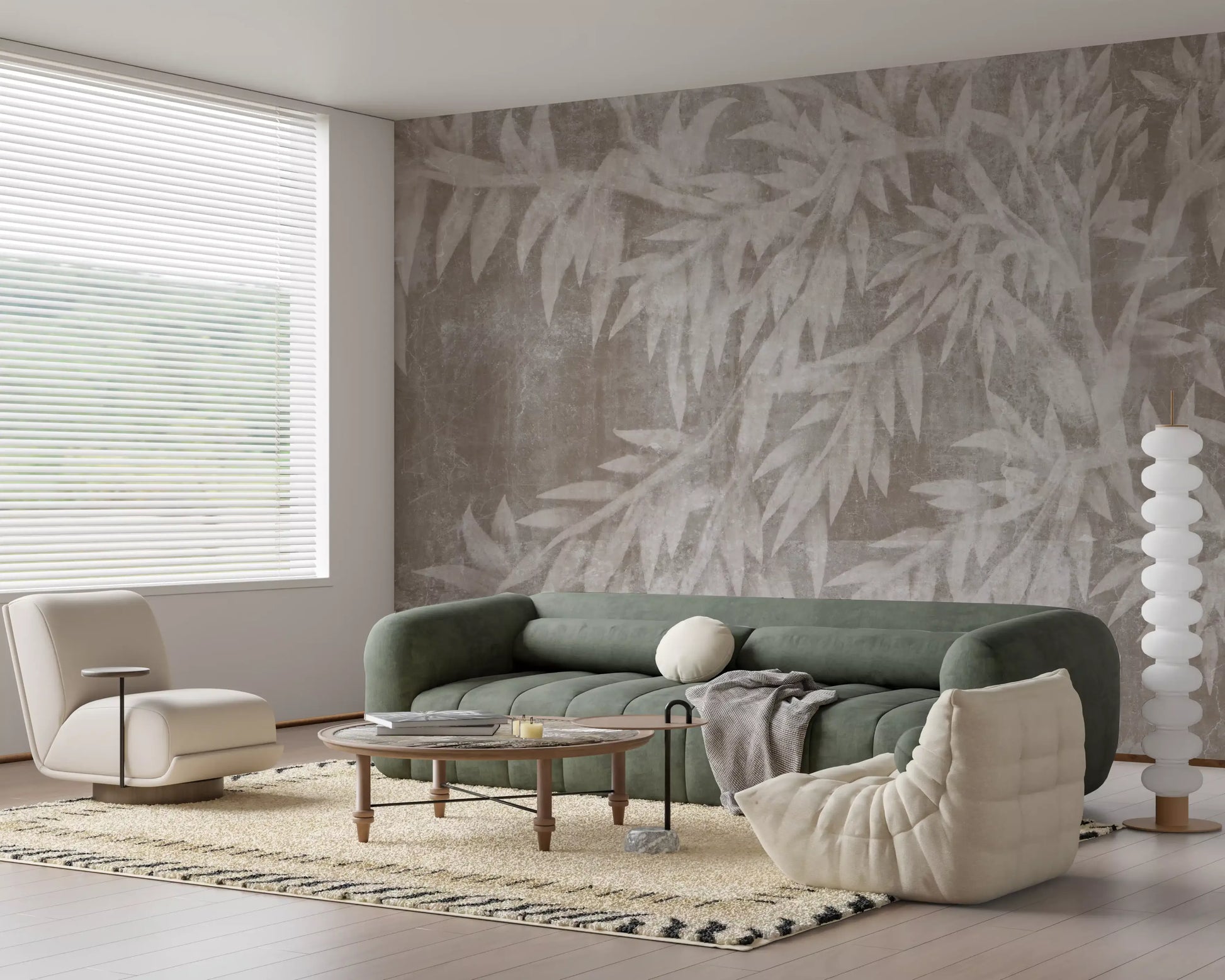 Serene Mist Bamboo Plaster Wall Mural