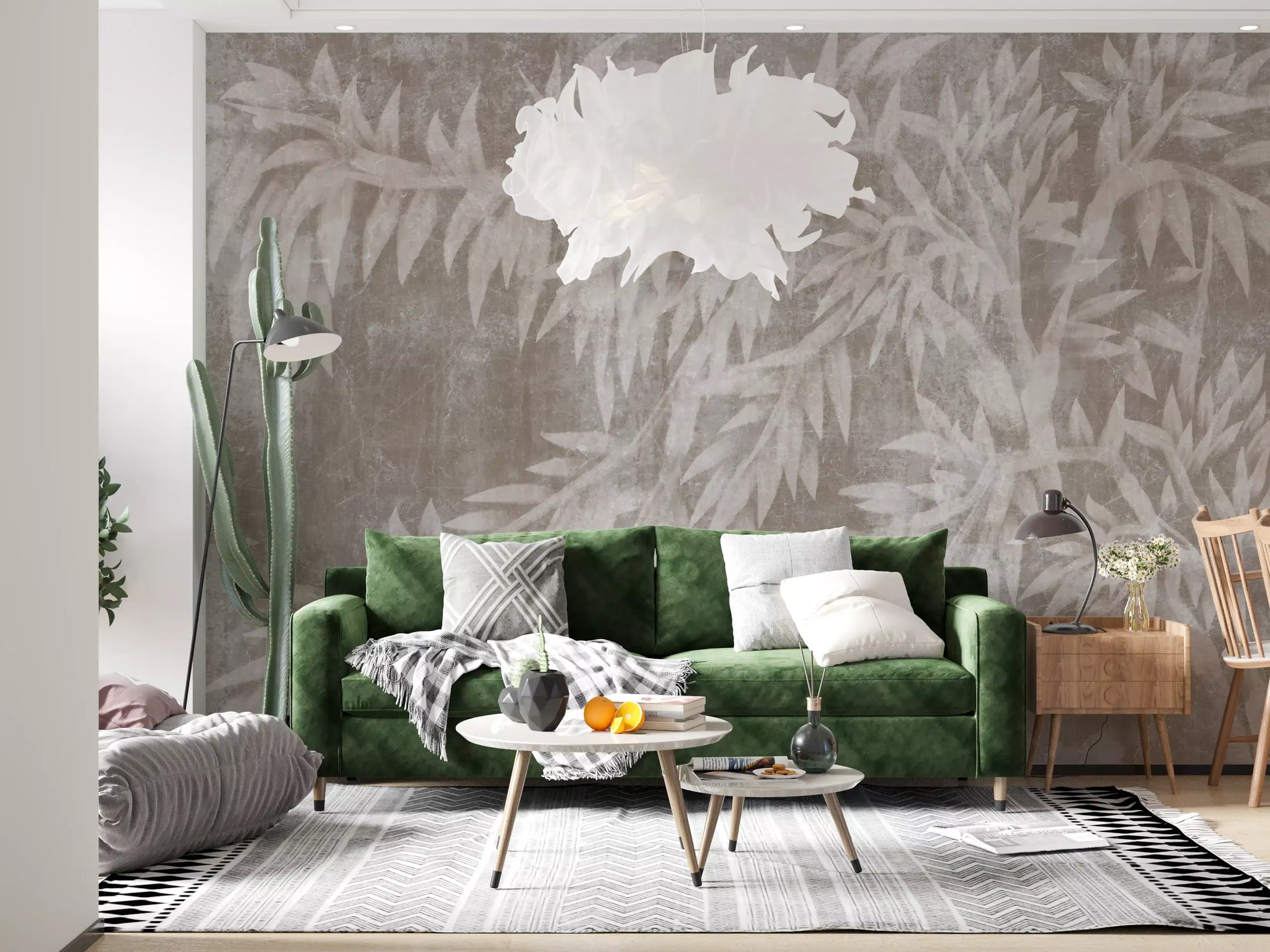 Serene Mist Bamboo Plaster Wall Mural