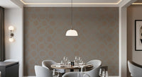 Taupe Interlocking Rings Geometric Wallpaper Wall Mural