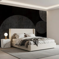 Textured Eclipse Dark Geometric Wallpaper Wall Mural