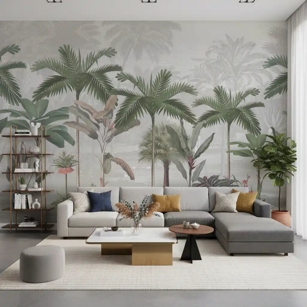 Vintage Tropical Botanical Wall Mural