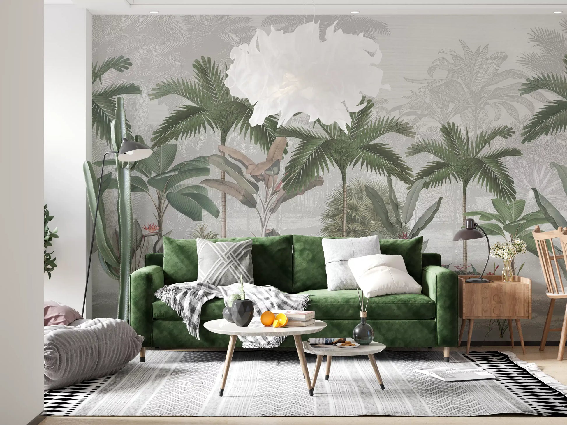 Vintage Tropical Botanical Wall Mural