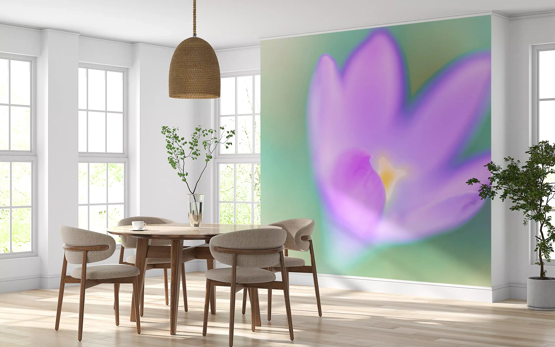 Ethereal Lavender Bloom Wall Mural