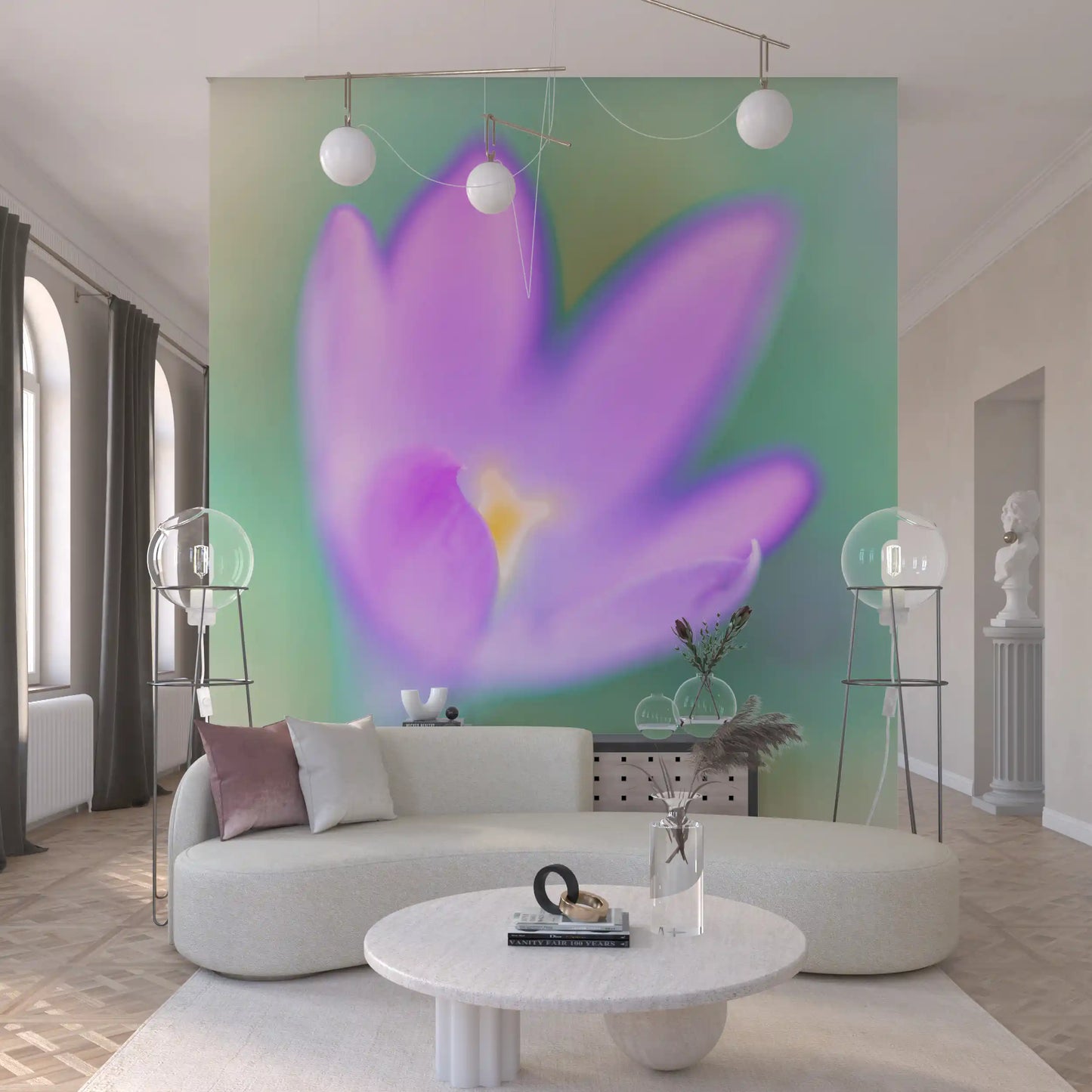 Ethereal Lavender Bloom Wall Mural