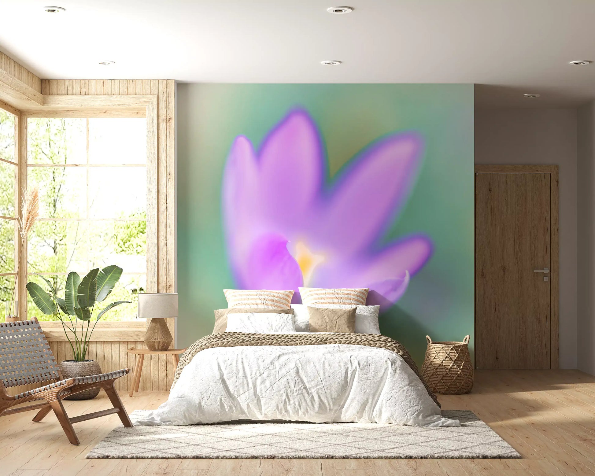 Ethereal Lavender Bloom Wall Mural