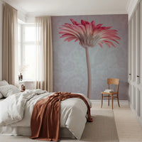 Elegant Pink Gerbera Bloom Wallpaper Wall Mural