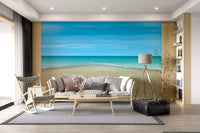 Turquoise Waters Pebble Shoreline Wall Mural