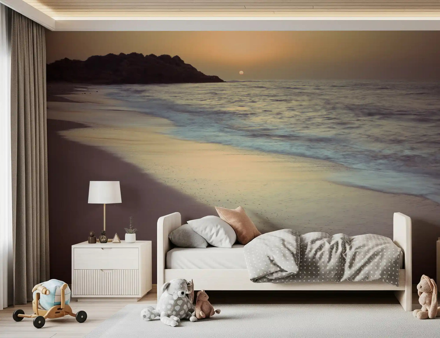 Golden Hour Coastline Wall Mural