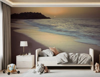 Golden Hour Coastline Wall Mural