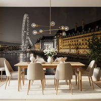 Nocturnal London Eye and County Hall Wall Mural
