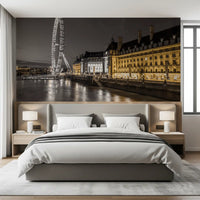 Nocturnal London Eye and County Hall Wall Mural